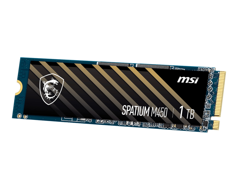 SSD M.2 NVMe PCIe 4 1TB MSI SPATIUM M450, Lectura 3600MB/s Escritura 3000MB/s