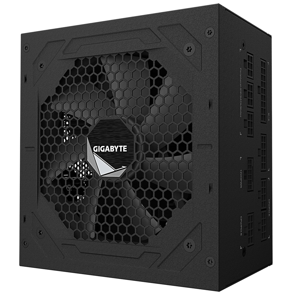 Fuente de Poder 850W 80+Gold Gigabyte UD850GM PG5 V2 . 1x 24pin, 2x 8pin CPU, 4x 8pin PCIE, 1x 12VHPWR, Color Negro - imagen 2