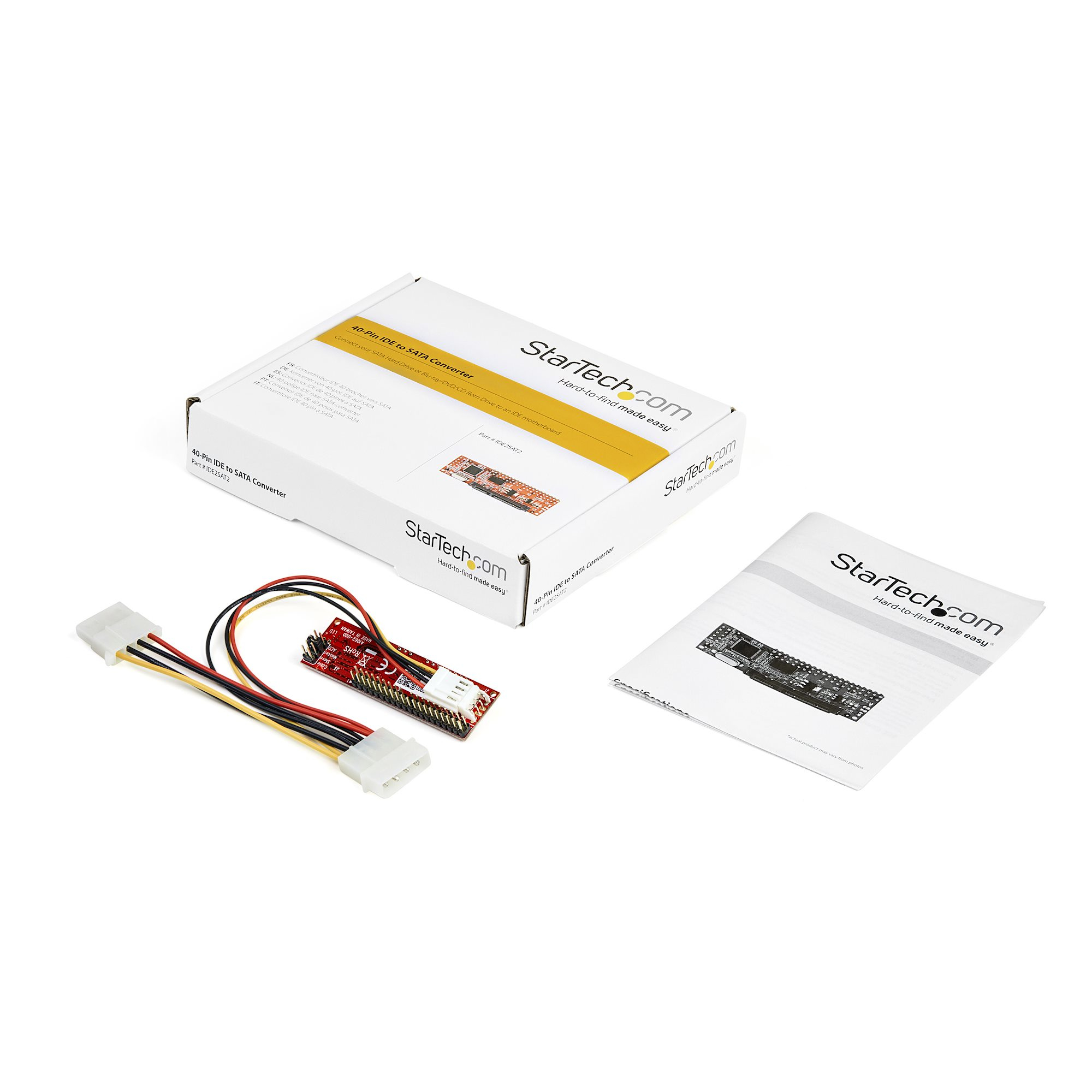 Adaptador IDE 40 Pines a SATA (2.5) para HDD/SSD/ODD, SATA I/II/III, StarTech.com IDE2SAT2 - imagen 4