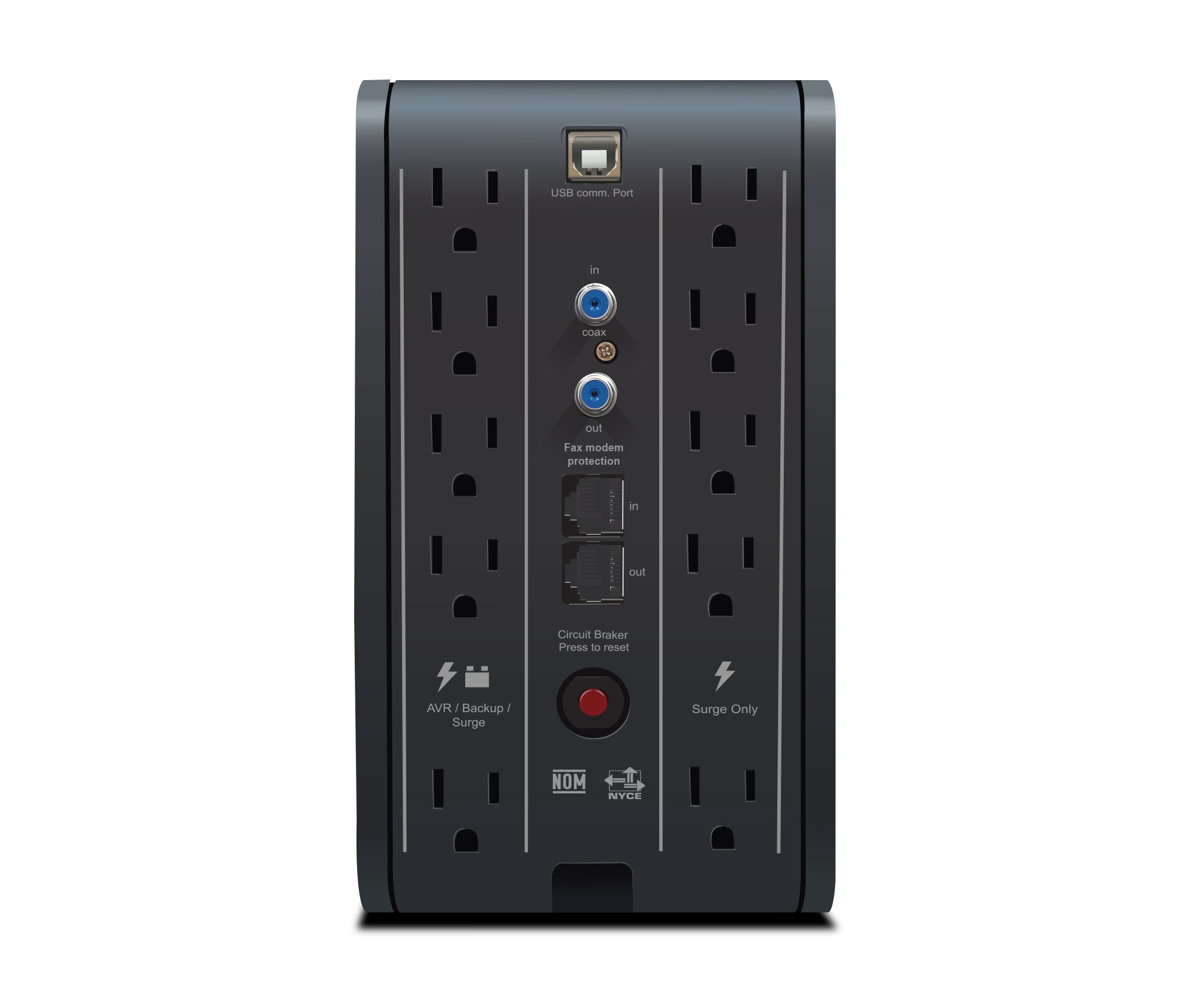 NO-BREAK CDP R-SMART 1210 - 1200 VA, 720 W, COLOR BLANCO, HOGAR Y OFICINA, R-SMART1210
