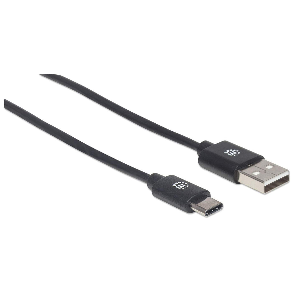 Cable USB-A 2.0 a USB-C 1m Manhattan 353298, 480Mbps, Hasta 3A, Color Negro - imagen 2