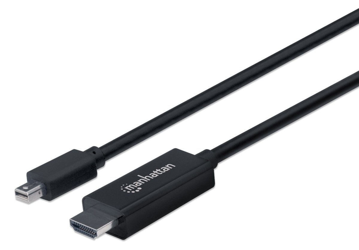 Cable Adaptador de Video 1.8m Mini DisplayPort a HDMI Manhattan 153232, 1080p 60Hz, Color Negro - imagen 1