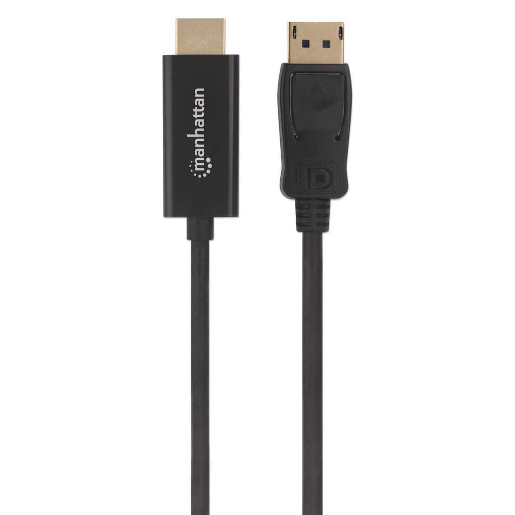 Cable Adaptador de Video 3m DisplayPort a HDMI Manhattan 153188, 1080p 60Hz, Chapado en Oro, Color Negro - imagen 4