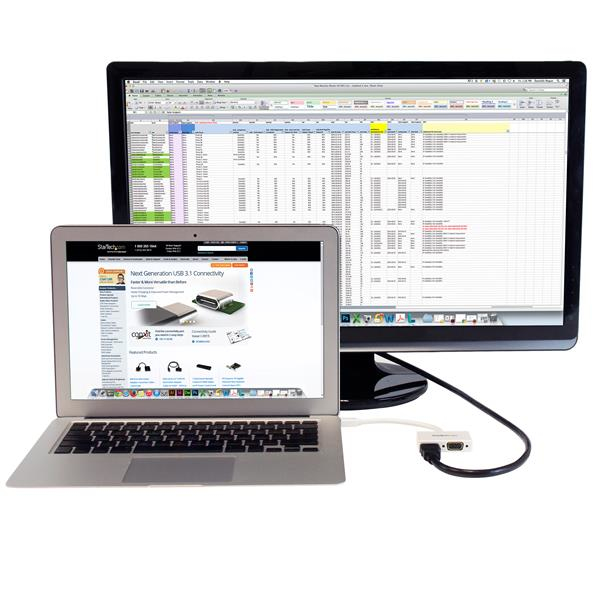 Convertidor de Video Mini DisplayPort a HDMI + VGA Startech MDP2HDVGAW, Hasta 1920x1200, Color Blanco - imagen 5