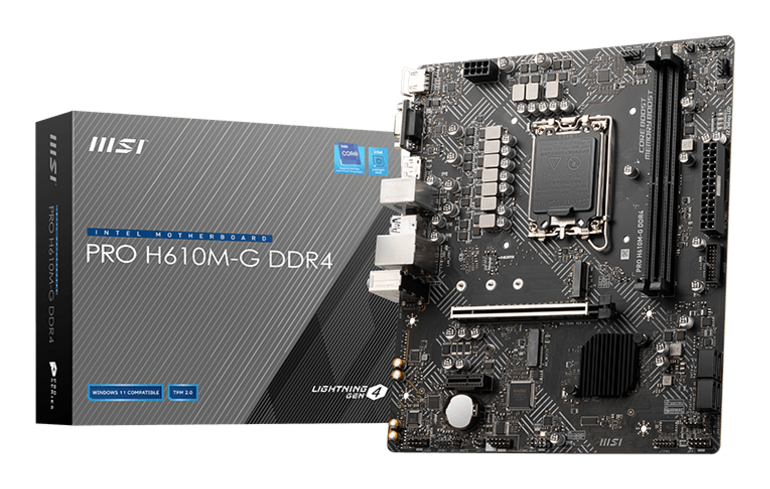 Motherboard LGA1700 Micro-ATX MSI PRO H610M-G DDR4, 64GB RAM DDR4 Max, 1 M.2 PCIE 3