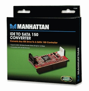 Adaptador IDE a SATA150 Manhattan 170598, SATA I 1.5Gbps, para HDD/ODD IDE de 40 pines - imagen 2