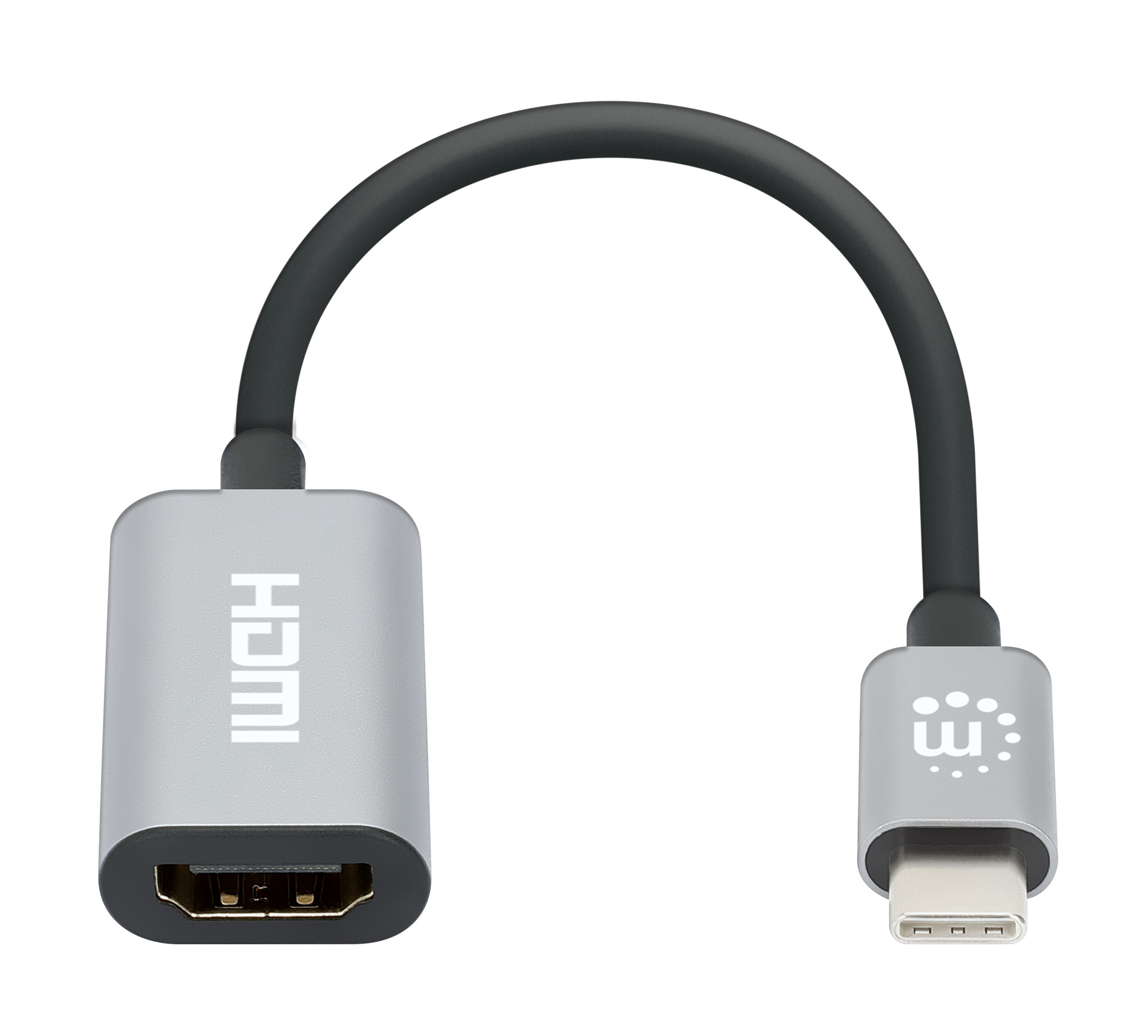 Convertidor de Video USB-C a HDMI Manhattan 153973, 4K 60Hz, Color Gris