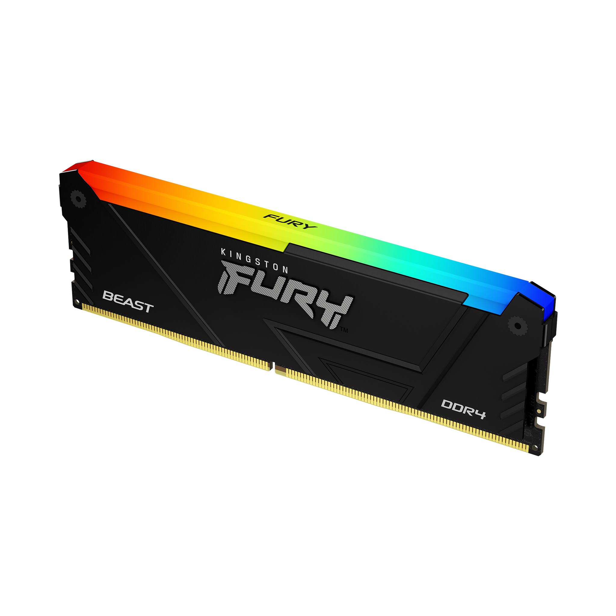 Memoria RAM DDR4 DIMM 16GB 3200MHz CL16, Kingston Fury Beast RGB, Color Negro. KF432C16BB2A/16