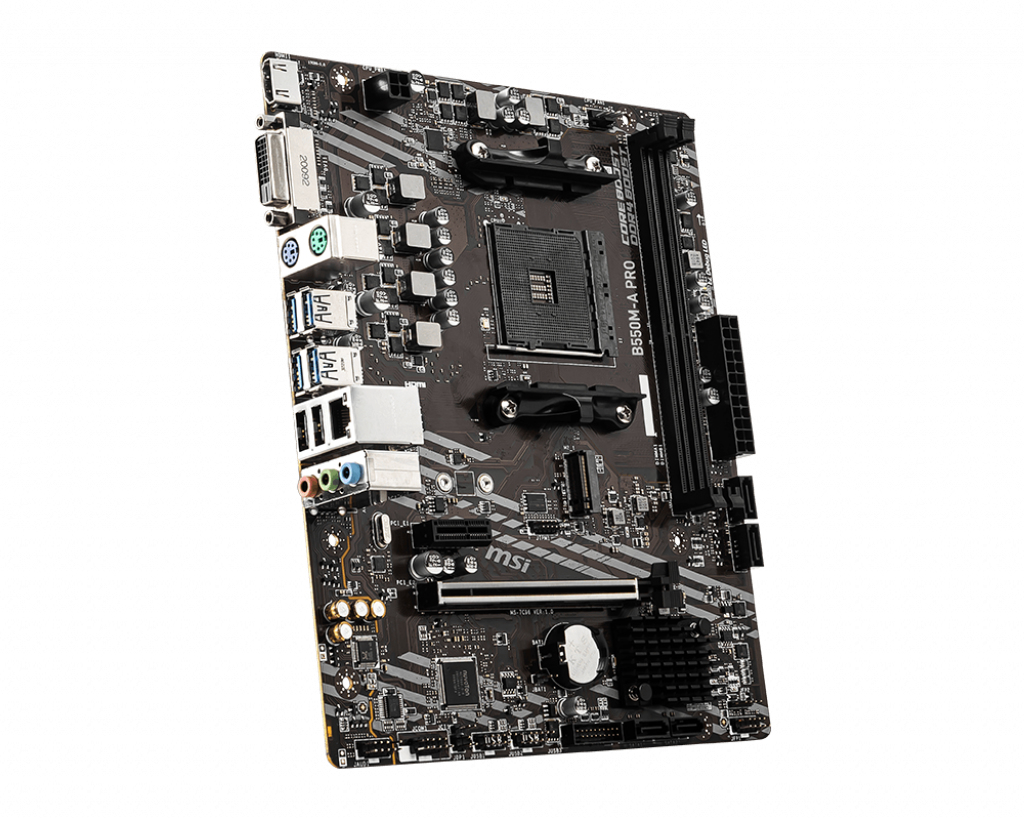 Motherboard AM4 Micro-ATX MSI B550M-A PRO, 64GB RAM DDR4 Max, 1 M.2 PCIe 4