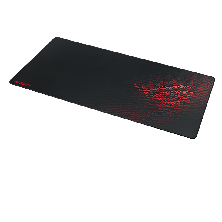 Mousepad Asus ROG Sheath NC01, Tela + Goma, 90cm x 44cm x 3mm, Bordes Cosidos, Color Negro - imagen 3