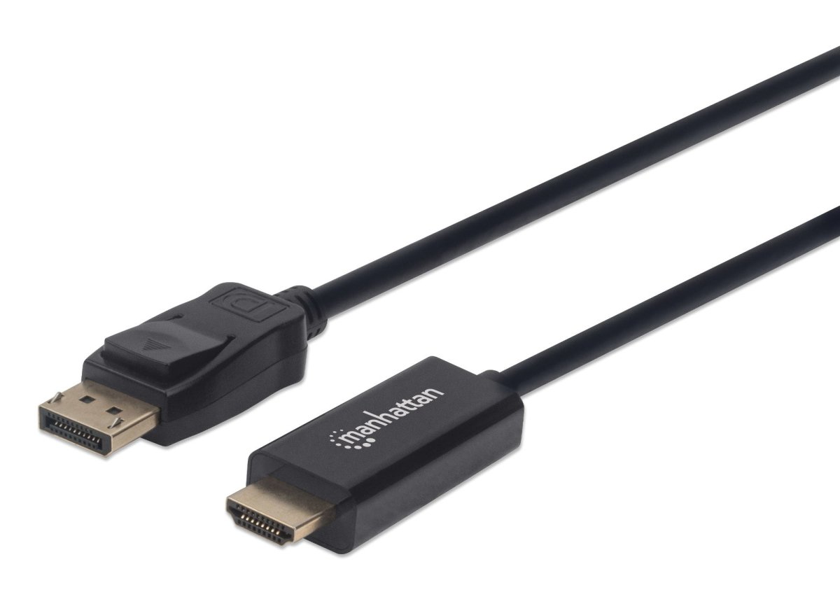 Cable Adaptador de Video 1.8m DisplayPort a HDMI Manhattan 152679, 1080p 60Hz, Color Negro - imagen 1