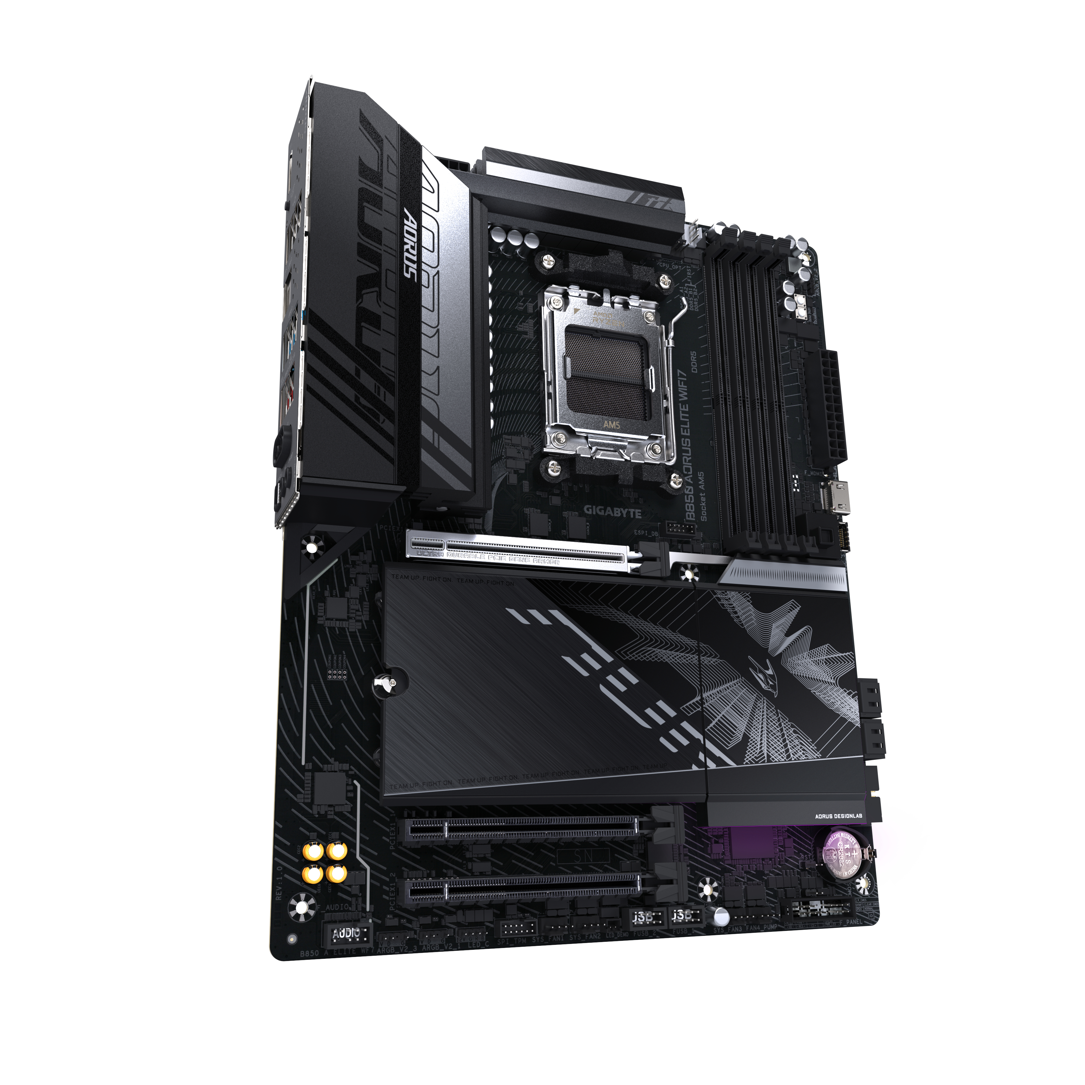 MotherBoard AM5 ATX B850 Aorus Elite Wifi7, 256GB RAM DDR5 Max, 1 M.2 PCIE 5 + 2 M.2 PCIE 4, Wi-Fi 7 + BT 5.4