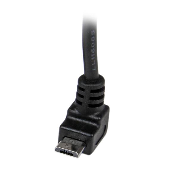 Cable USB-A 2.0 a Micro-USB 2.0 50cm Startech USBAUB50CMU, 480Mbps, Punta Acodada, Color Negro - imagen 4