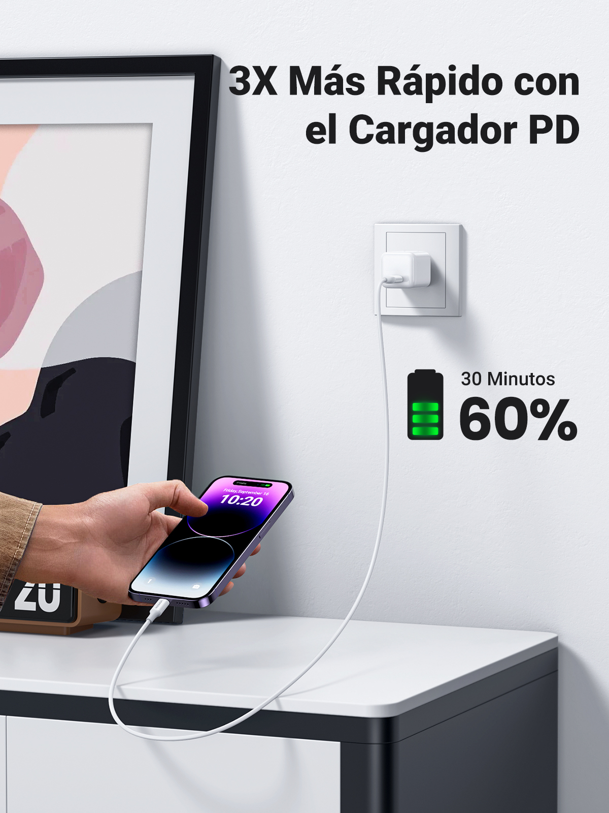 Cable USB-C a Lightning 1M Ugreen 10493 - imagen 4
