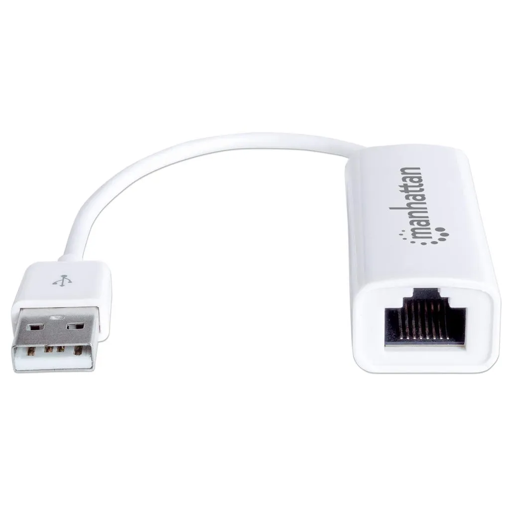 Adaptador Ethernet 10/100 de USB-A a RJ45 Manhattan 506731, Color Blanco - imagen 3