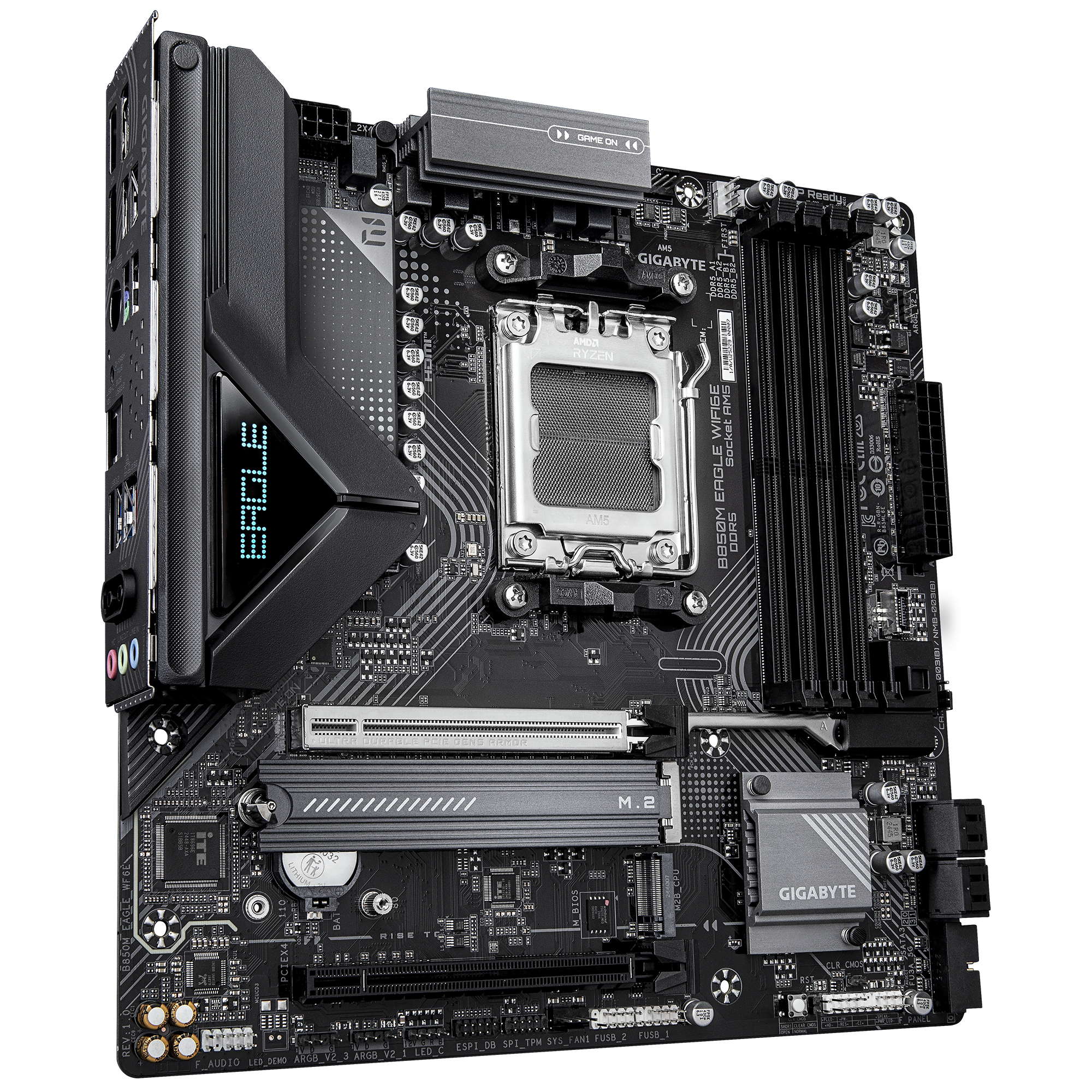 Motherboard AM5 Micro-ATX Gigabyte B850M EAGLE WIFI6E, 256GB RAM DDR5 Max, 1 M.2 PCIe 5 + 1 M.2 PCIe 4, Wi-Fi 6E + BT5.3