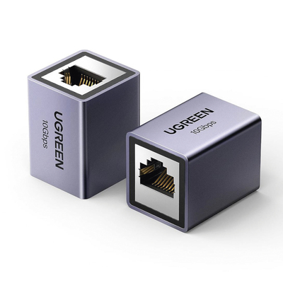 Cople Extensor RJ45 10 Gigabit Ugreen 15117, Compatibilidad hasta Cat8, Blindado, Hasta 100m