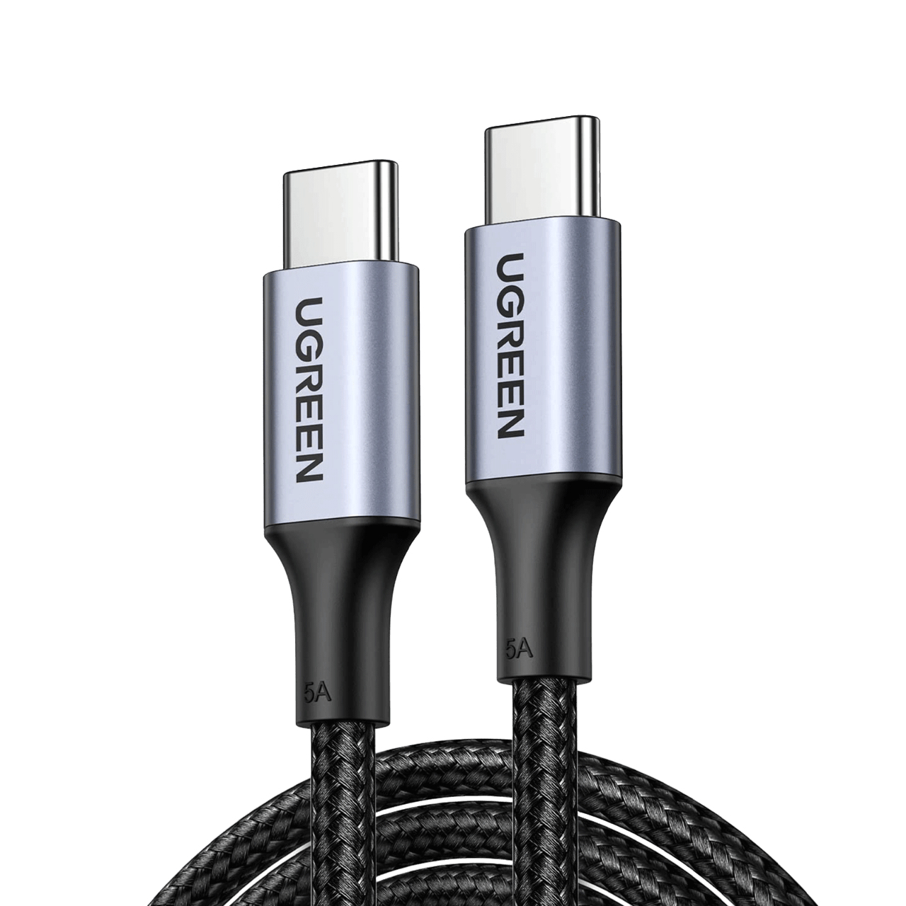 Cable USB-C a USB-C 3m Ugreen 90120, 100W 5A, Carga Rápida PD, 480Mbps, Color Negro - imagen 1