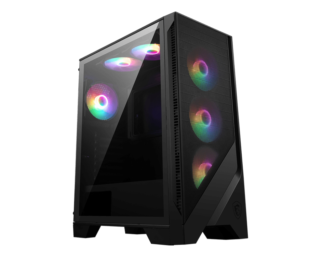 Gabinete ATX MSI MAG FORGE 120A AIRFLOW, Incluye 6 Fans 120mm RGB, Radiador 240mm Max, Color Negro
