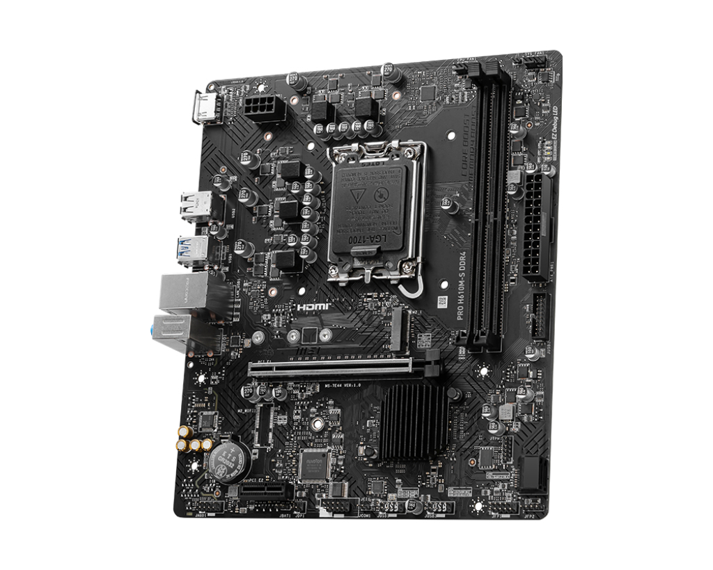 Motherboard LGA1700 Micro-ATX MSI PRO H610M-S DDR4, 64GB RAM DDR4 Max, 1 M.2 PCIE 3