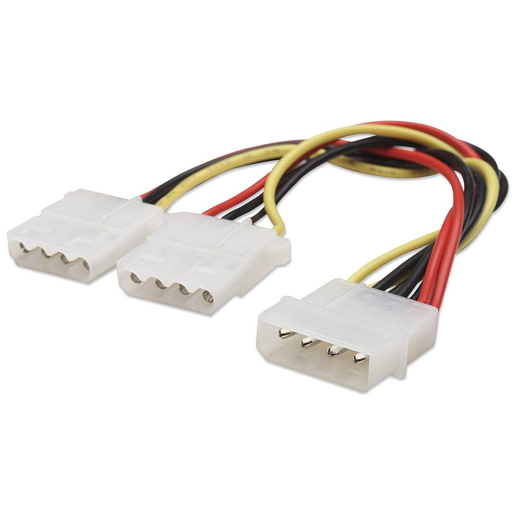 Adaptador de corriente Manhattan de 1 Molex Macho a 2 Molex Hembra, 20cm. 301503 - imagen 1