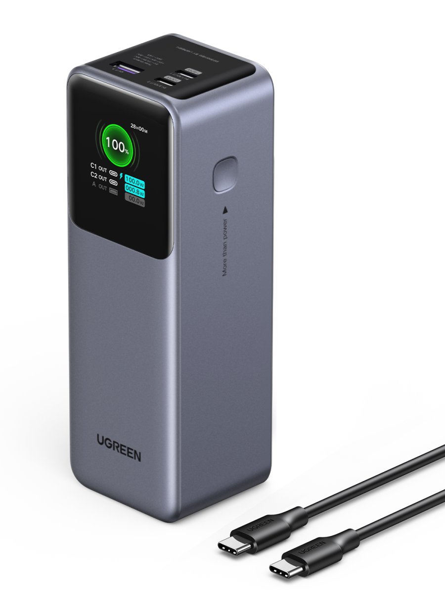 Power Bank Ugreen Nexode Pro 35525B, 25,000mAh, 200W, Pantalla Digital - imagen 2