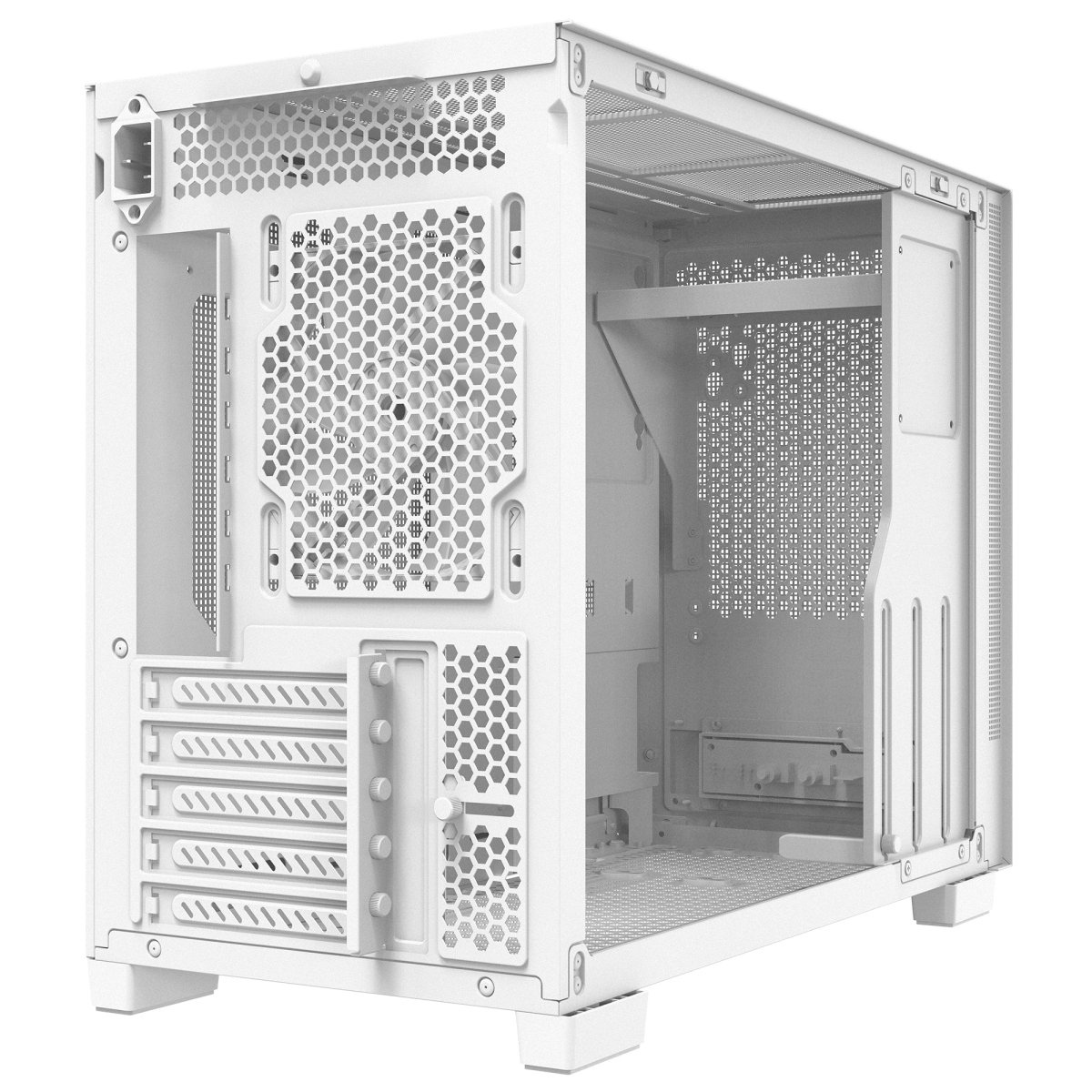 Gabinete Micro-ATX XPG Valor Mesh Nano, Incluye 1 Fan 120mm ARGB, Radiador 360mm Max, Color Blanco - imagen 4