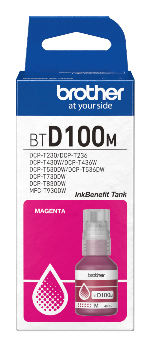 Bote de Tinta Brother BTD100M Magenta