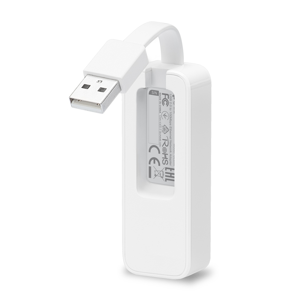 Adaptador Ethernet 10/100 de USB-A a RJ45 TP-Link UE200, Plegable, Color Blanco - imagen 3