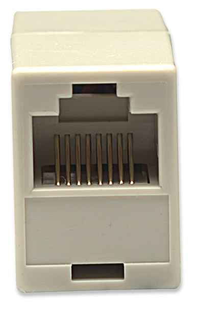 Cople RJ45 Cat5e Intellinet 504225, Hembra-Hembra, UTP, 8 Pines Cableados, Color Marfil - imagen 3