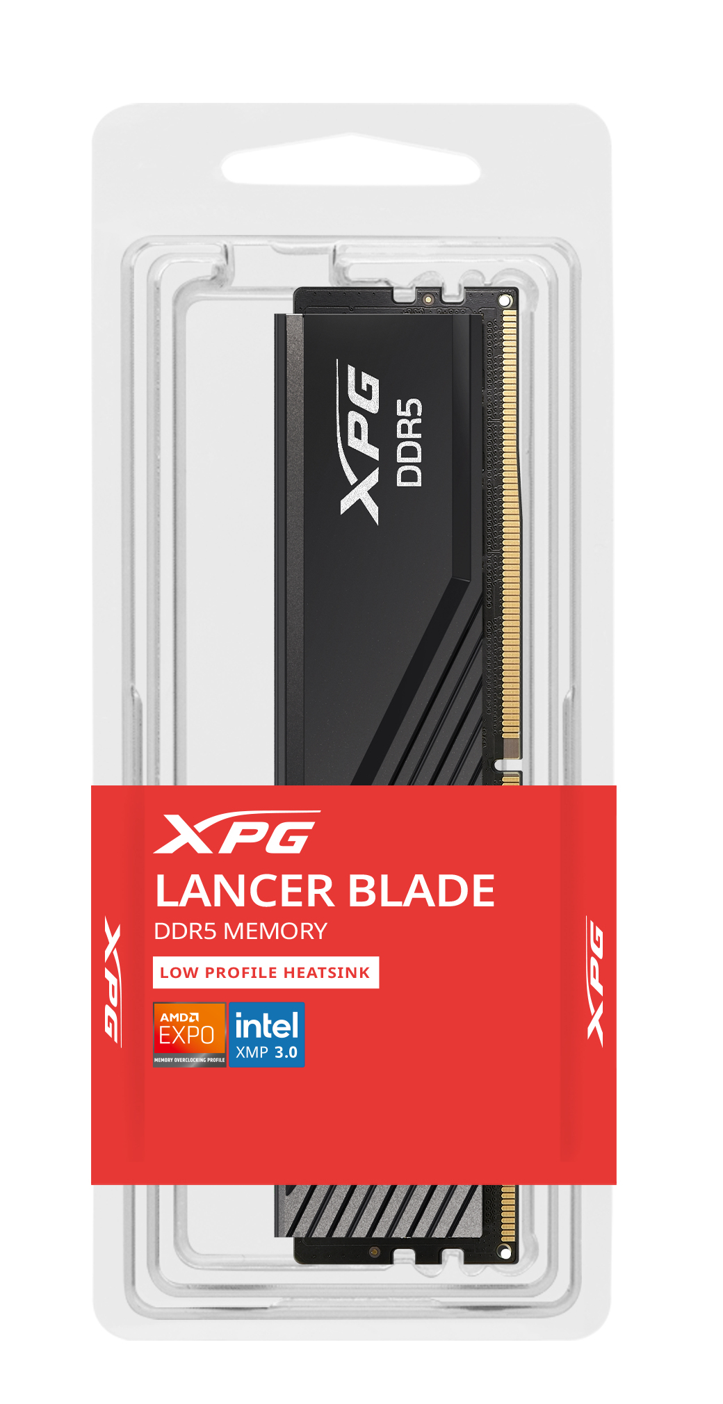 Memoria RAM DDR5 DIMM 16GB 5600MHz CL46, XPG Lancer Blade, Color Negro. AX5U5600C4616G-SLABBK