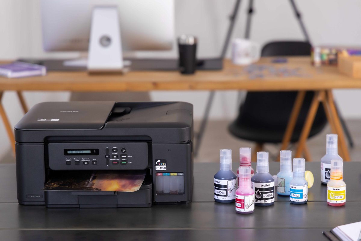 Impresora Multifuncional de Tinta Continua Brother DCPT730DW, Inalámbrica, Bandeja de Hojas superior,27 ppm,Tinta BTD100 - imagen 4