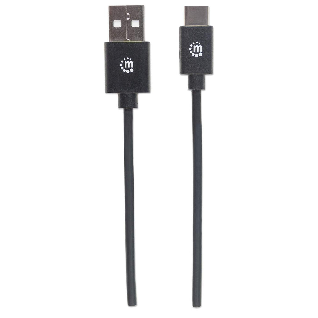 Cable USB-A 2.0 a USB-C 1m Manhattan 353298, 480Mbps, Hasta 3A, Color Negro - imagen 4