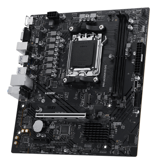 MotherBoard AM5 Micro-ATX MSI PRO A620AM-B EVO, 128GB RAM DDR5 Max, 1 M.2 PCIE 4