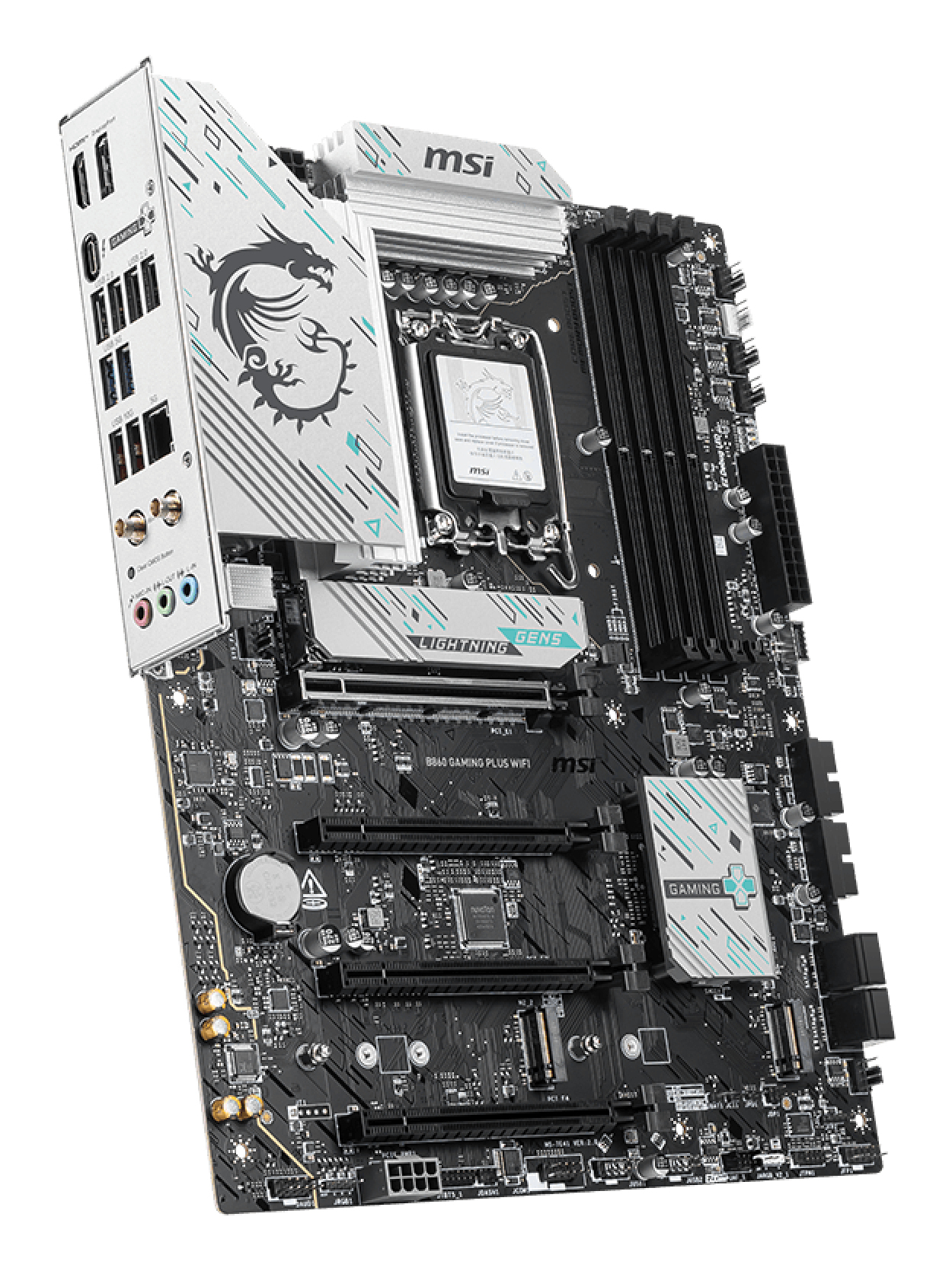 MotherBoard LGA1851 ATX MSI B860 GAMING PLUS WIFI, 256GB RAM DDR5 Max, 1 M.2 PCIE 5 + 2 M.2 PCIE 4, Wi-Fi 7 + BT 5.4