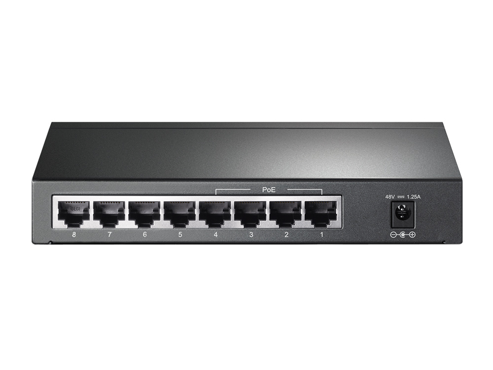 Switch 8 Puertos Gigabit PoE p/Escritorio Tp-Link TL-SG1008P, 4 Ptos PoE 30W y 250m por puerto, Caja de Metal - imagen 4