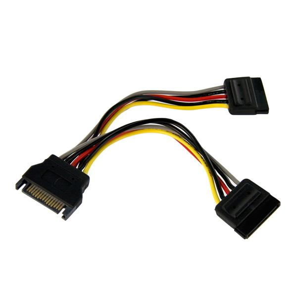 Cable Adaptador Bifurcador Divisor de Alimentación SATA de 0,15m - 2x Hembra StarTech.com PYO2SATA - imagen 1