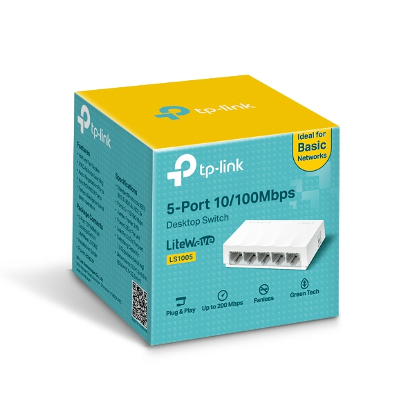 Switch 5 Puertos 10/100 p/Escritorio Tp-Link LS1005, Caja de Plástico, Color Blanco - imagen 5