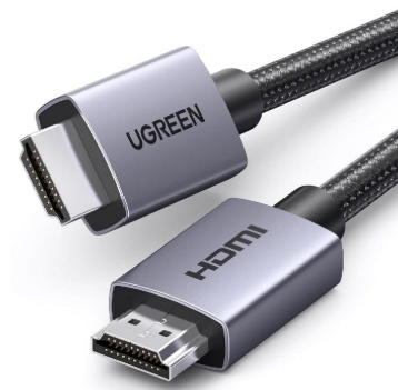 Cable de Video 1m HDMI a HDMI 2.0 Ugreen 25297, 4K 60Hz, Nylon Trenzado, Color Negro - imagen 1
