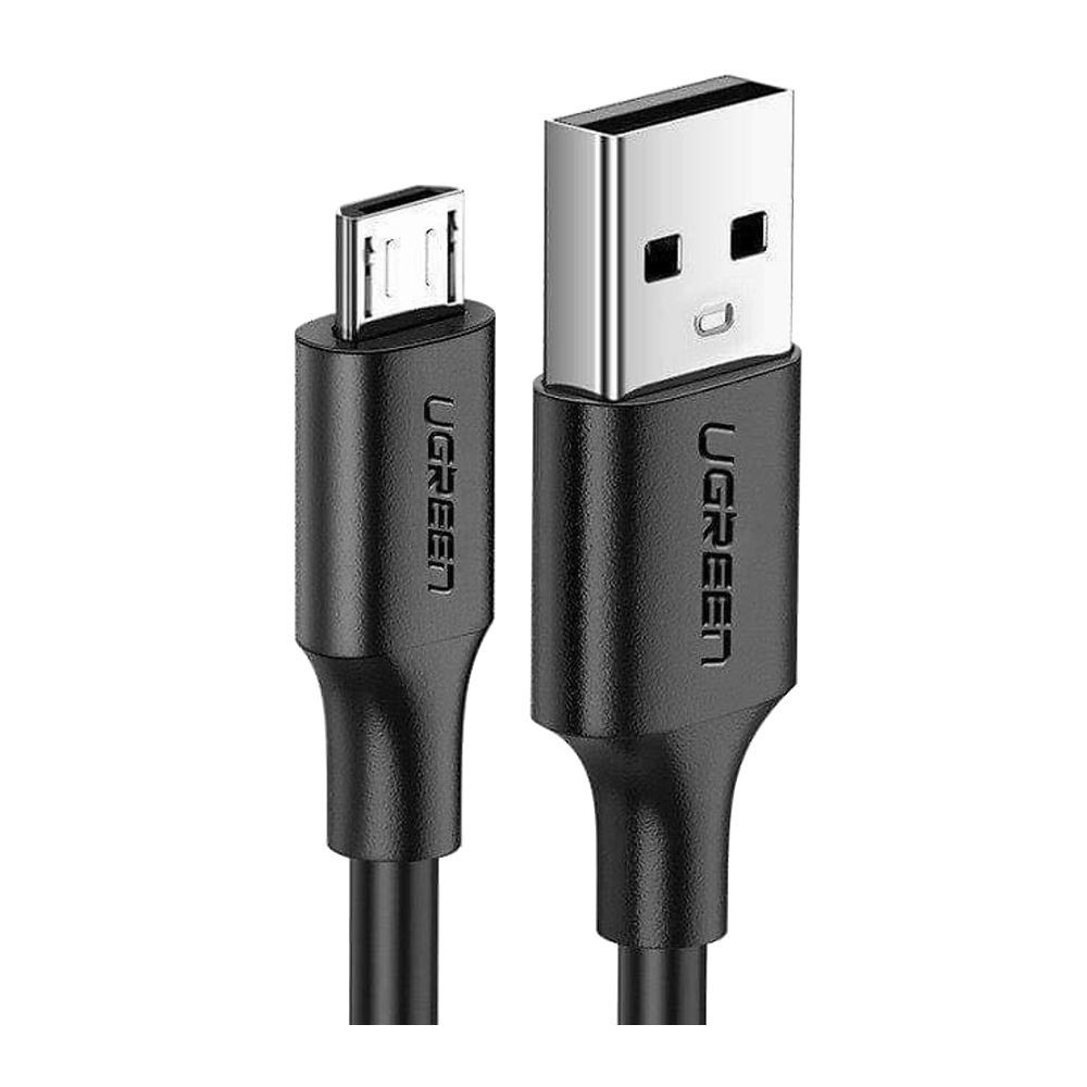 Cable USB-A a Micro-USB 1.5m Ugreen 60137, 2.4A, 480Mbps, Color Negro - imagen 2