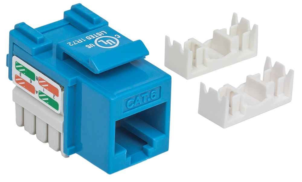 KeyStone Jack RJ45 Cat6 UTP Intellinet 210737, Terminación 110 y Krone, Color Azul - imagen 3