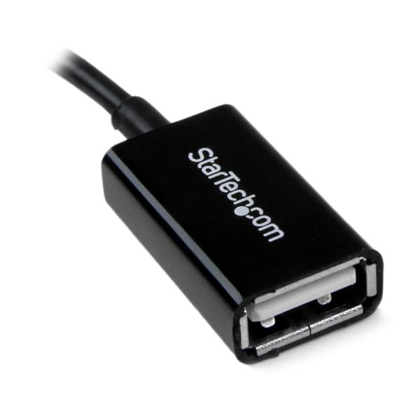 Adaptador OTG Micro-USB 2.0 Macho a USB-A Hembra 12.7cm Startech UUSBOTG, Color Negro - imagen 2