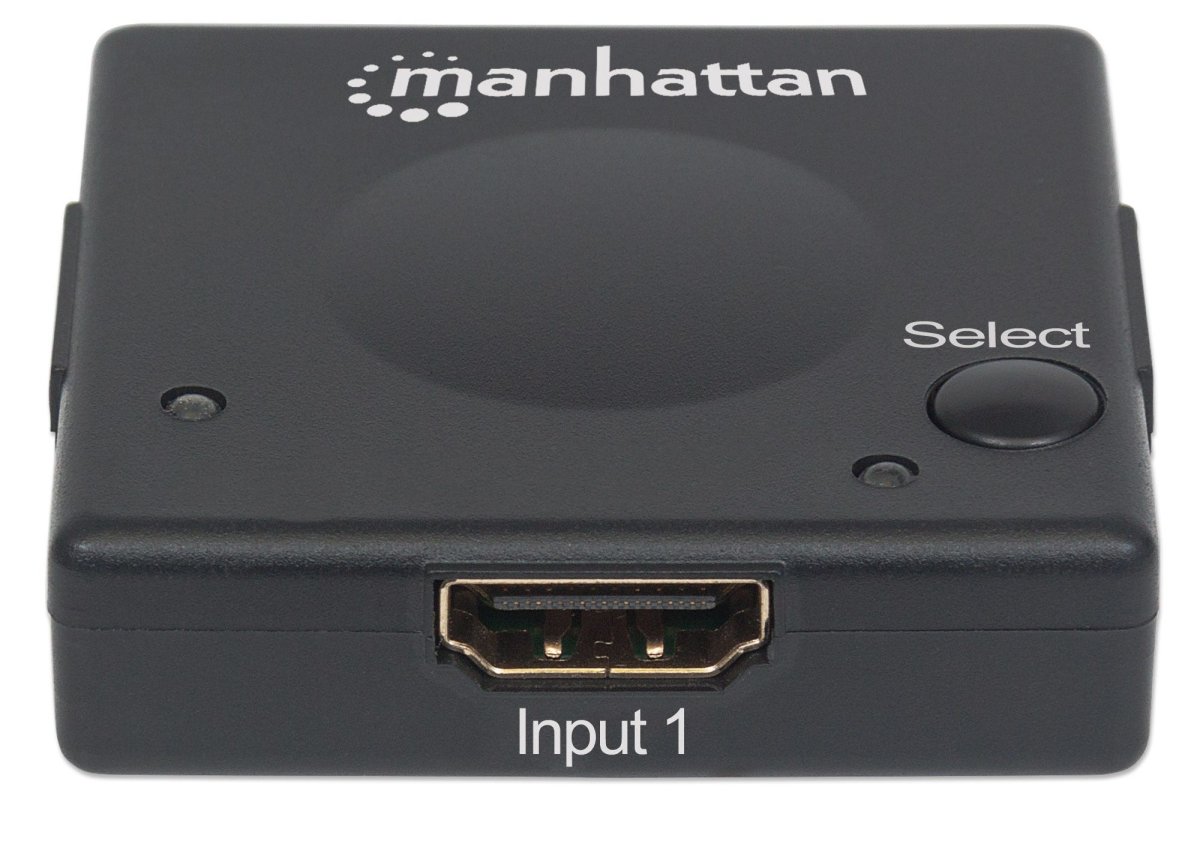 Switch de Video HDMI de 2 Entradas 1 Salida Manhattan 207911, 1080p, Color Negro - imagen 3