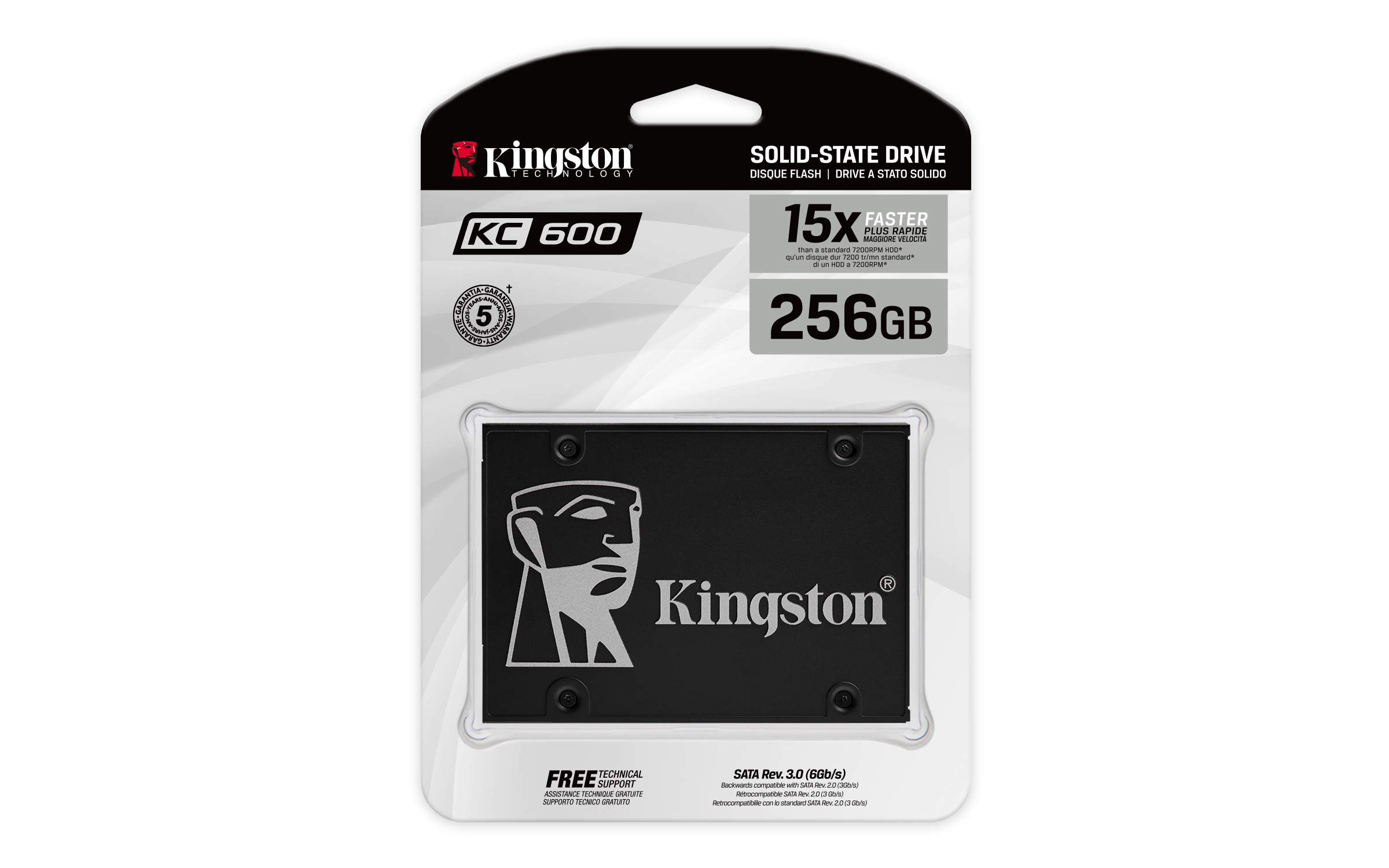SSD 2.5" KINGSTON TECHNOLOGY KC600 - 256 GB, SATA III, 550 MB/S, 500 MB/S, SKC600/256G - imagen 4