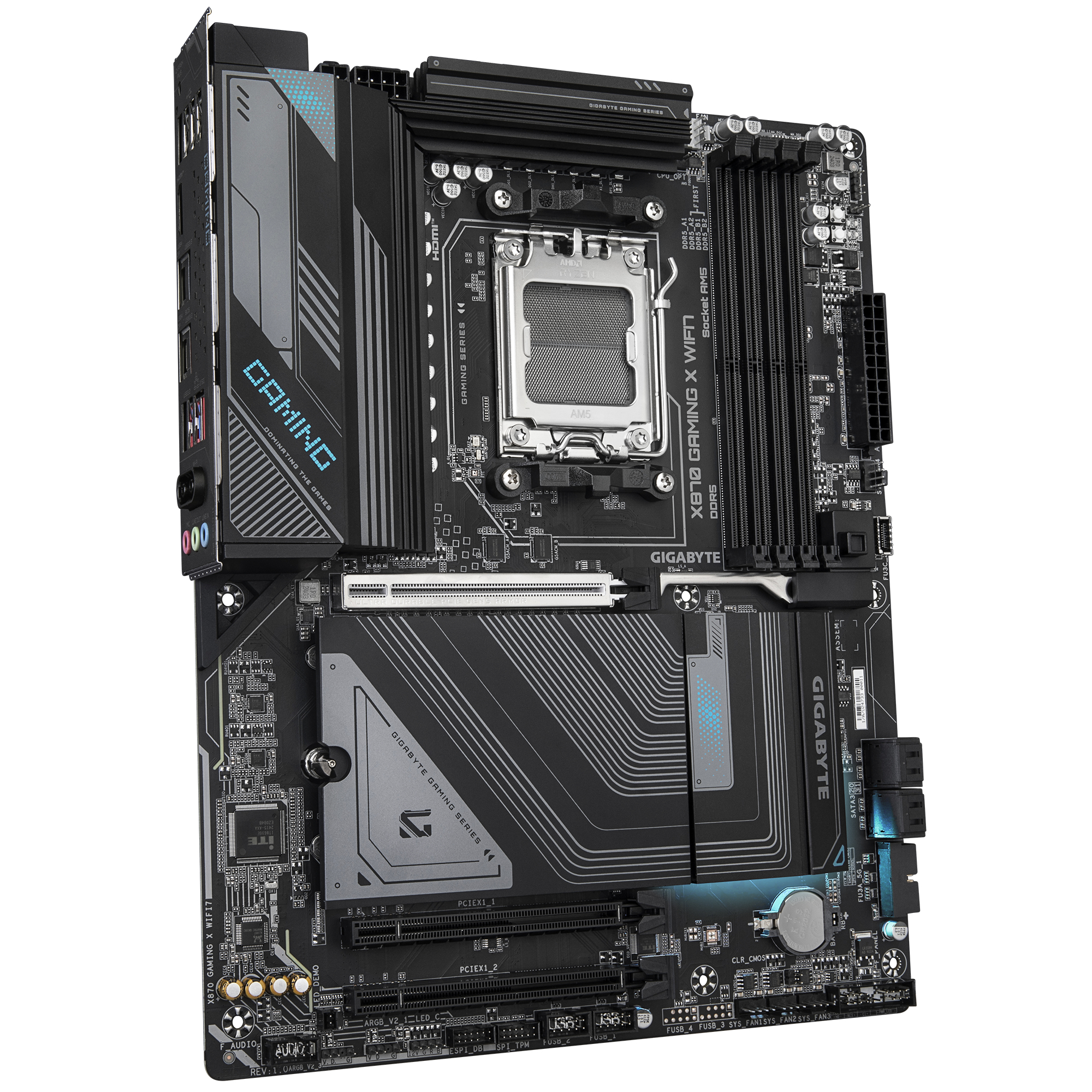 Motherboard AM5 ATX Gigabyte X870 GAMING X WIFI7, 256GB RAM DDR5 Max, 1 M.2 PCIe 5 + 2 M.2 PCIe 4, Wi-Fi 7 + BT 5.4
