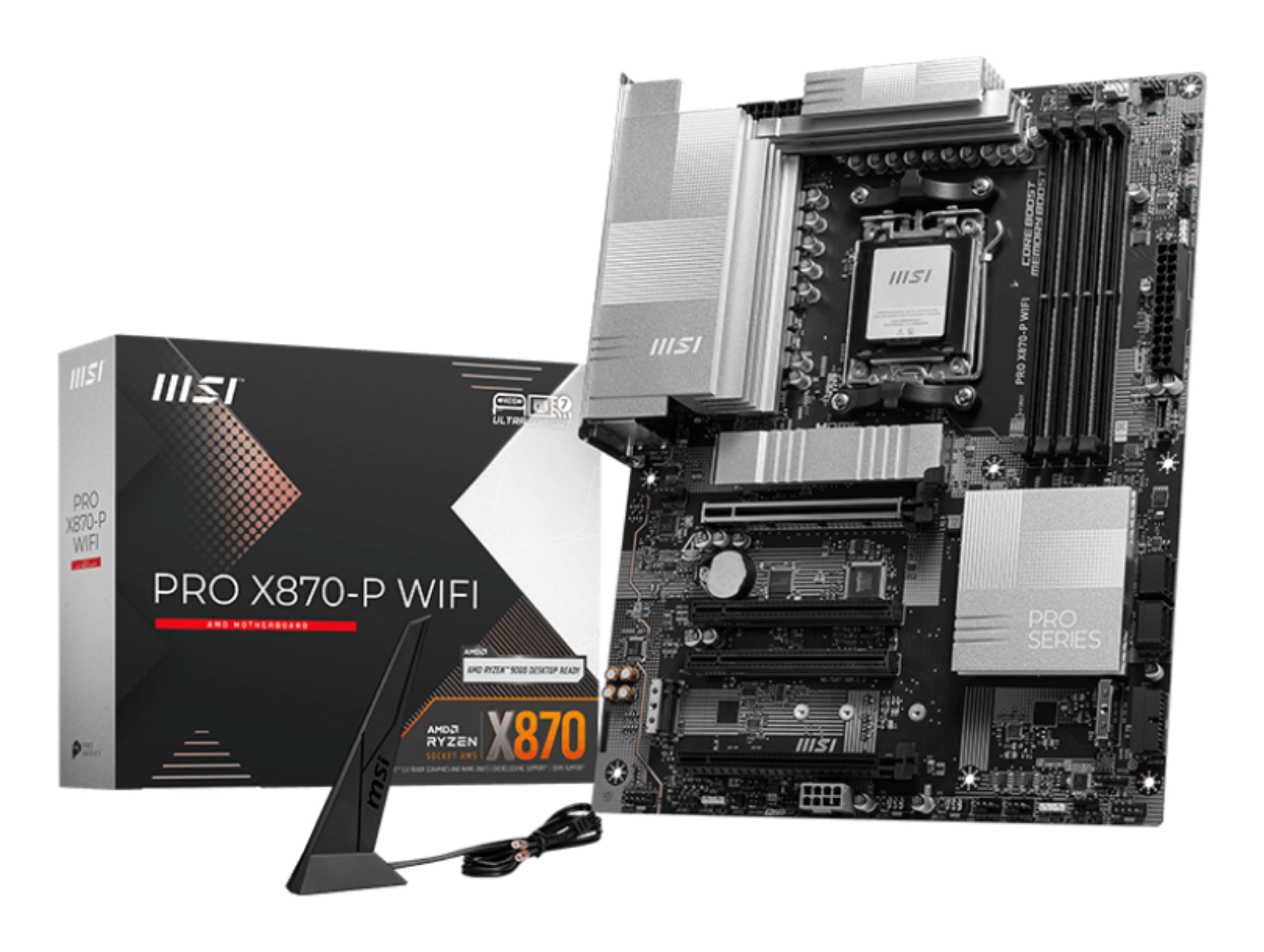 Motherboard AM5 ATX MSI PRO X870-P WIFI, 256GB RAM DDR5 Max, 1 M.2 PCIe 5 + 2 M.2 PCIe 4, Wi-Fi 7 + BT 5.4