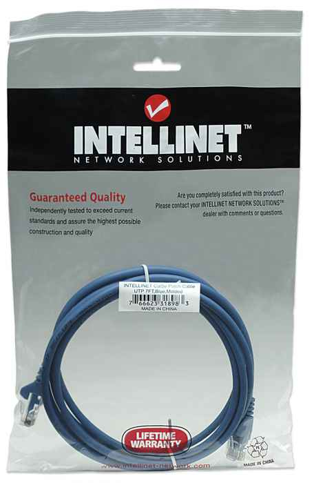 Patch Cord Cat5e 2m Intellinet 318983, Hasta 1000Mbps, Color Azul