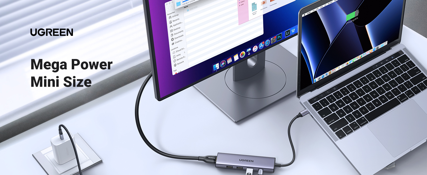 Ugreen HUB USB-C (Docking Station) 5 en 1 | HDMI 2.0 4K@30Hz | 3 USB-A 3.0 (5Gbps) | USB-C PD Carga 100W 15596 - imagen 2