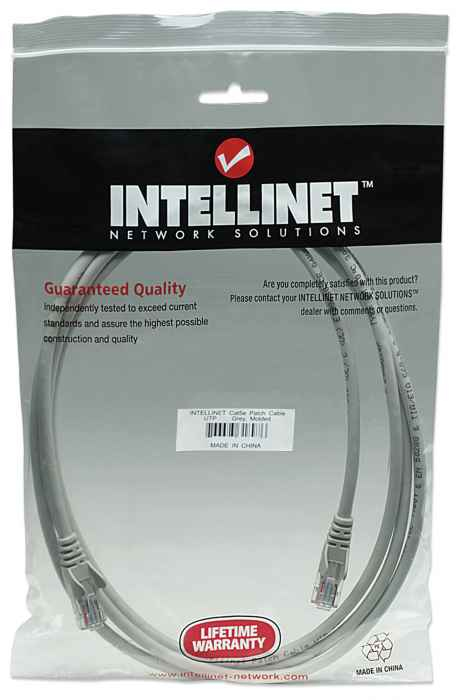 Patch Cord Cat5e 7.6m Intellinet 319867, Hasta 1000Mbps, Color Gris