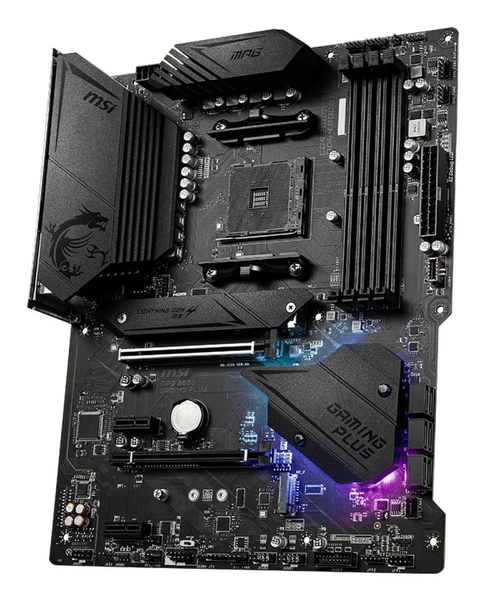 MotherBoard AM4 ATX MSI B550 GAMING PLUS, 128GB RAM DDR4 Max, 1 M.2 PCIE 4 + 1 M.2 PCIE 3 - imagen 3